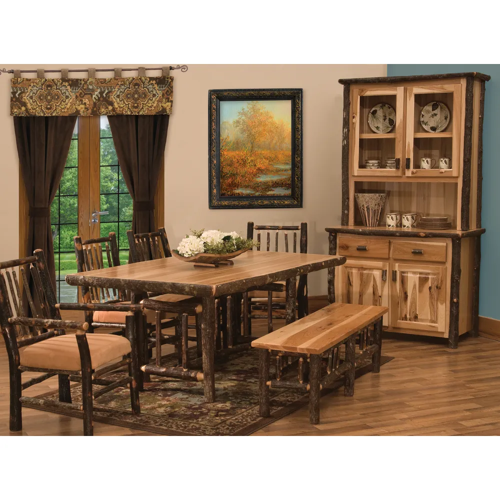 Hickory Log Rectangle Dining Table - 5-foot - Espresso - Armor