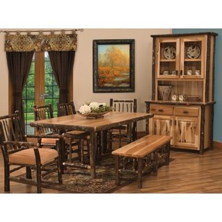 Hickory Log Rectangle Dining Table - 5-foot - Espresso - Armor