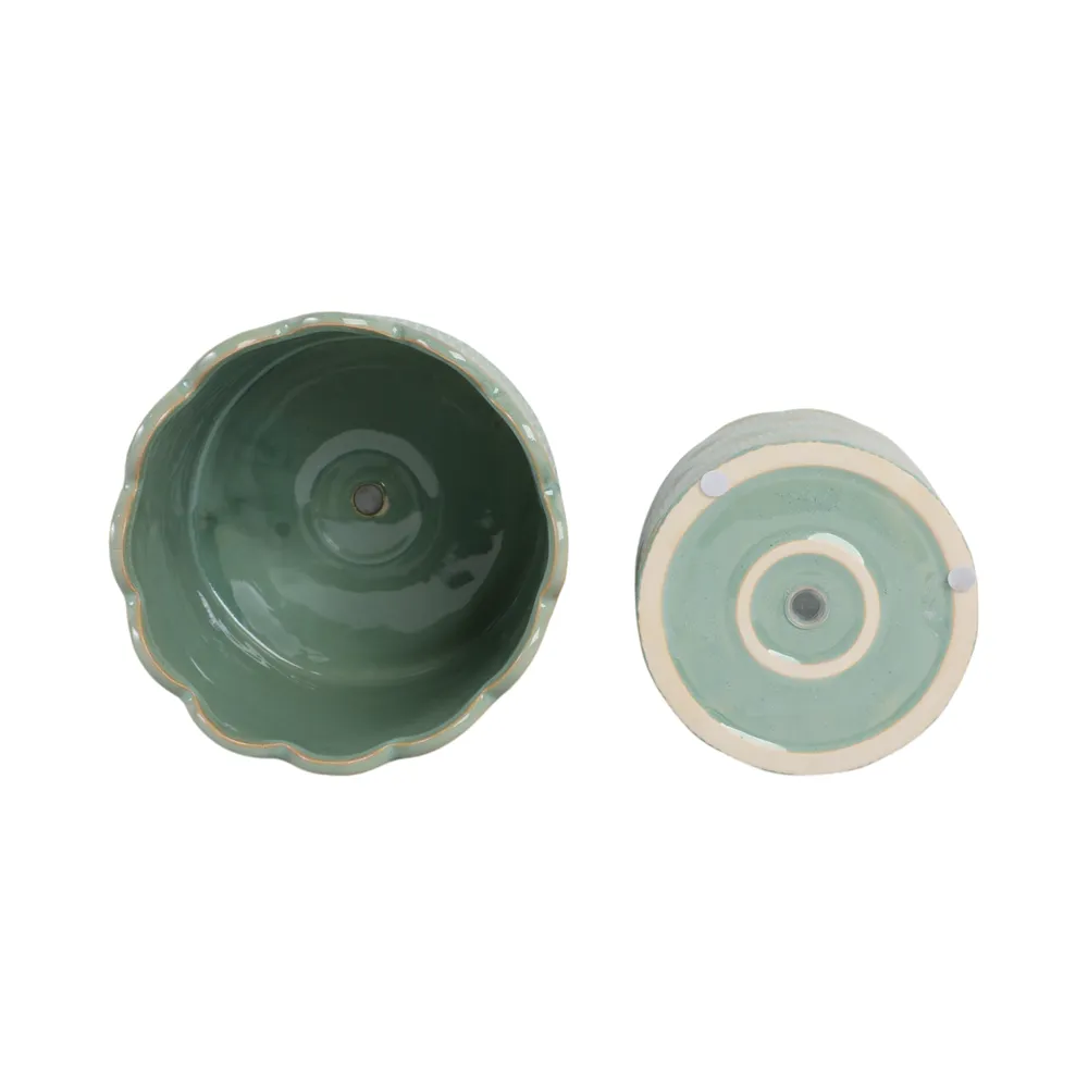MORGANWIND SET OF 2 GREEN PLANTER 7 (IN)