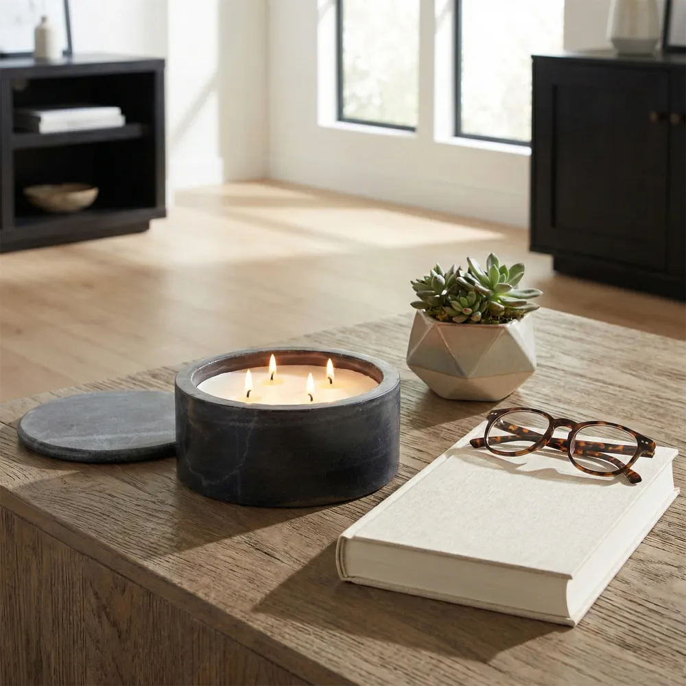 CASEYVALE GRAY CANDLE 4 (IN)