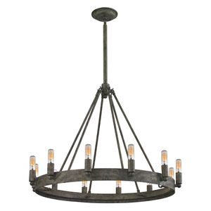 Lewisburg 27'' Wide 12-Light Chandelier - Malted Rust 1