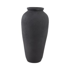 18X9" TERRACOTTA FLOOR VASE, BLACK 4