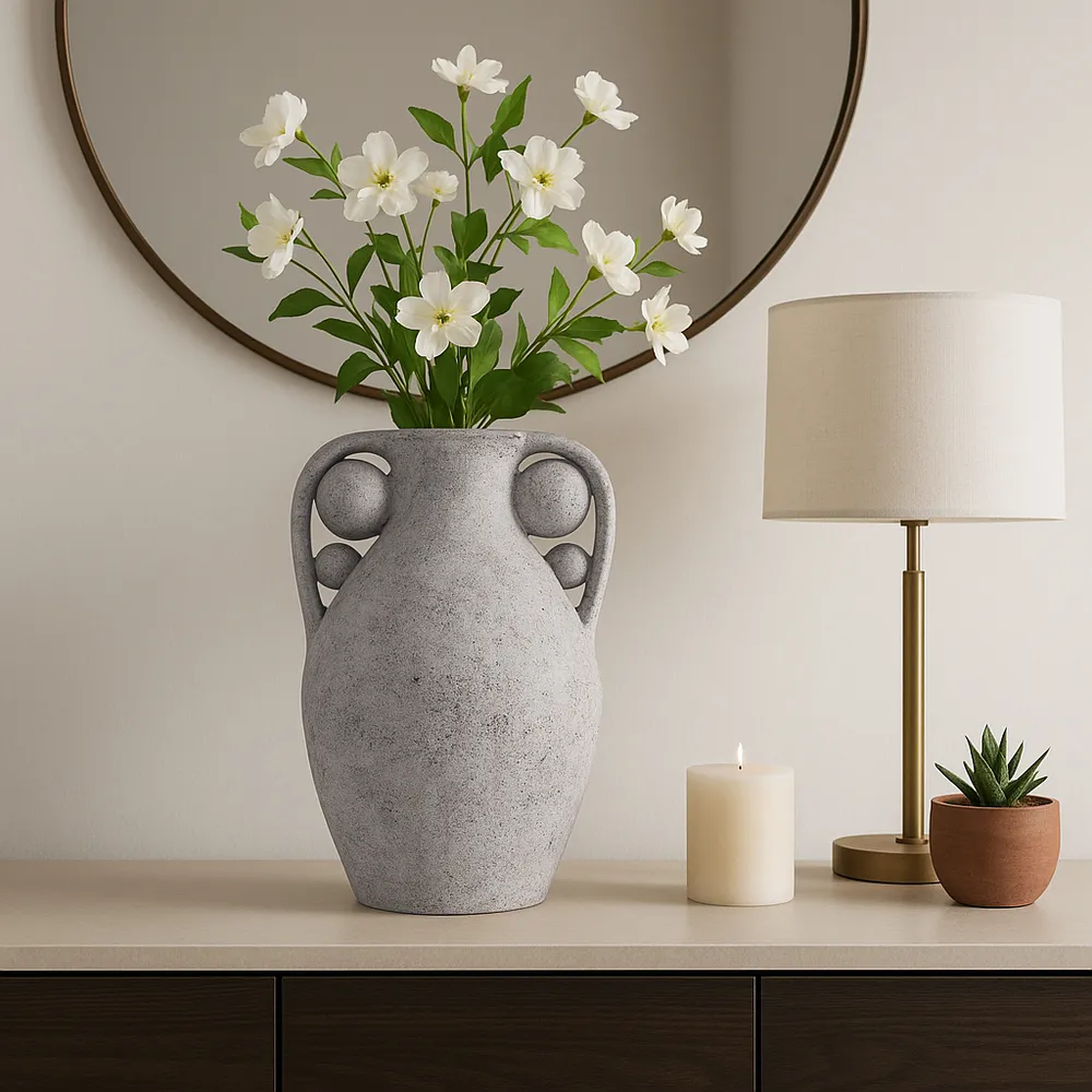 COLINLEY GRAY VASE 26 (IN)