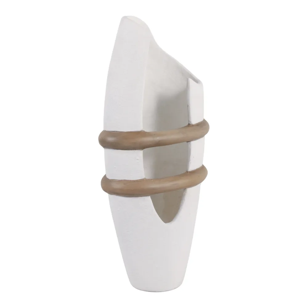 LUKETON WHITE VASE 18 (IN)