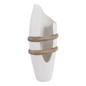 LUKETON WHITE VASE 18 (IN) 4