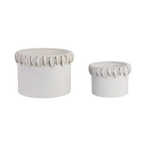 GARLANDWELL SET OF 2 WHITE PLANTER 9 (IN) 4