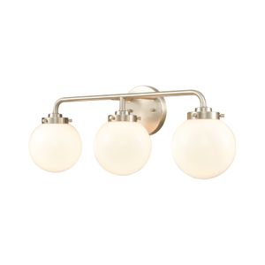 Fairbanks 22.75'' Wide 3-Light Vanity Light - Brushed Nickel and Opal 3