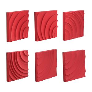 DOVERTON SET OF 6 RED ART 14 (IN) 3
