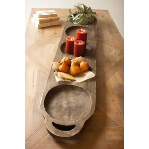 Dark Brown Giant Wood Tray 3