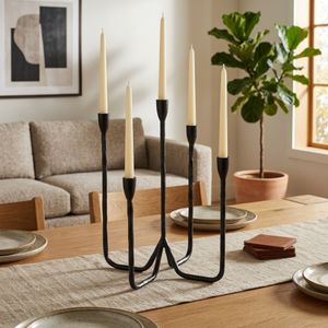 CLARAFIELD BLACK CANDLE HOLDER 17 (IN) 11