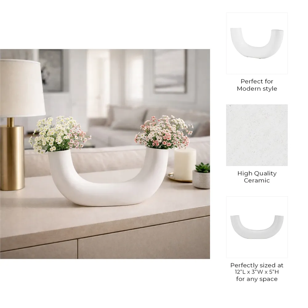 ATLASVALE WHITE VASE 5 (IN)
