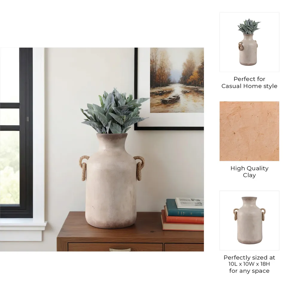 WOODSONROSE WHITE VASE 18 (IN)