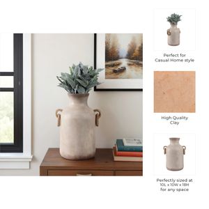 WOODSONROSE WHITE VASE 18 (IN) 11