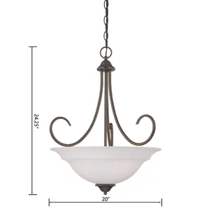 Bella 20'' Wide 3-Light Pendant - Oiled Bronze 2