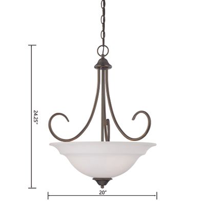 Bella 20'' Wide 3-Light Pendant - Oiled Bronze