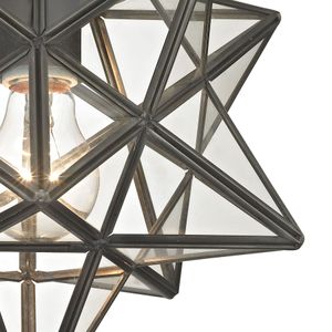 Moravian Star 11'' Wide 1-Light Flush Mount - Oil Rubbed Bronze 4