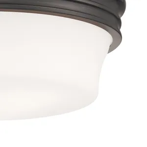 Galen 14'' Wide 3-Light Flush Mount - Oil Rubbed Bronze 4