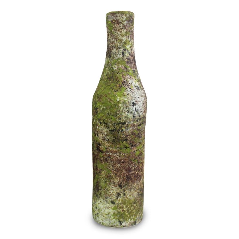 10" Rustic Mossy Green Decorative Vase