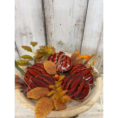 Pumpkin Coasters Set 4 3.9x3.2