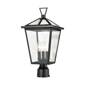 Main Street 19'' High 3-Light Outdoor Post Light - Black 1