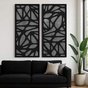 ANSELGROVE SET OF 2 BLACK ART 59 (IN) 9