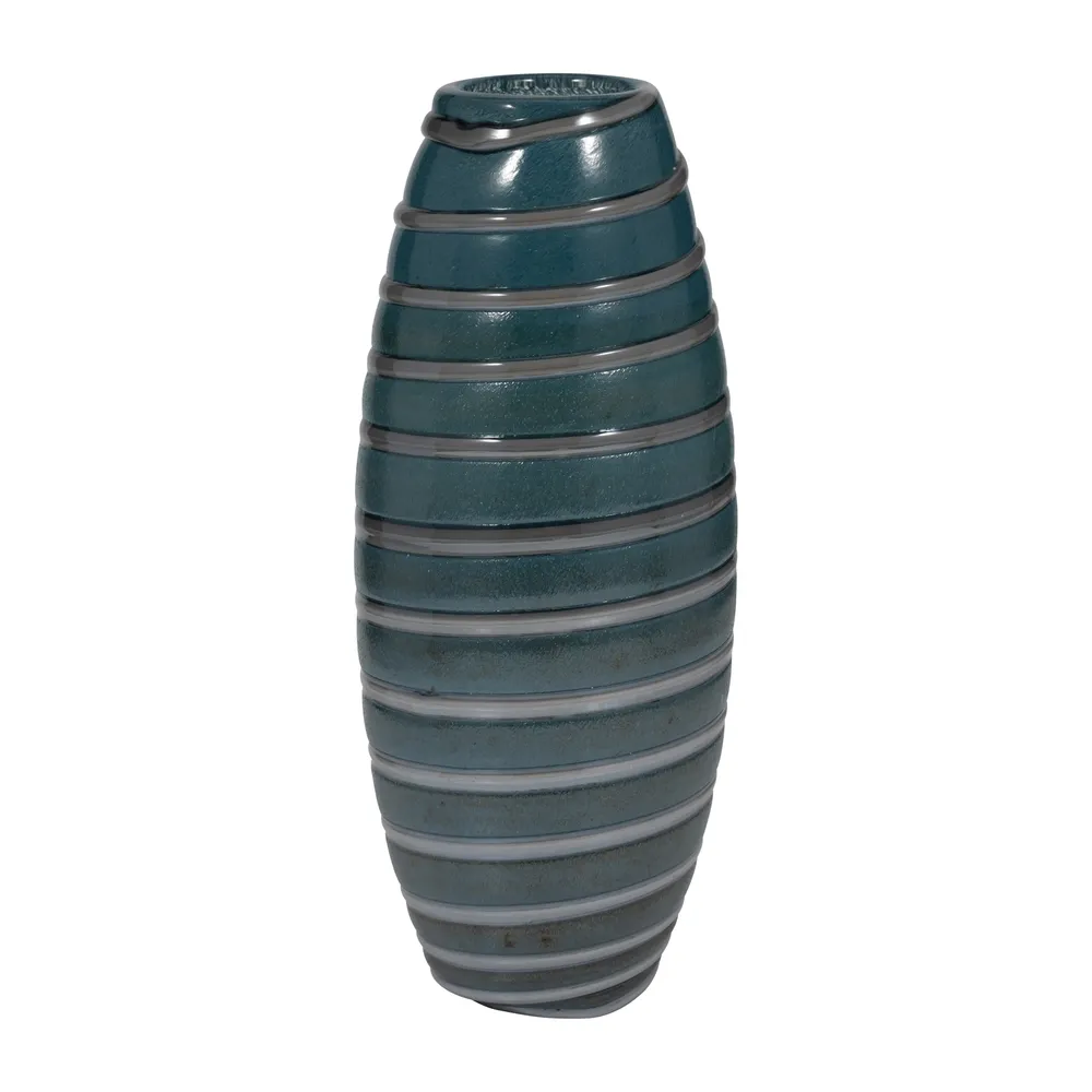 DENVERRIDGE BLUE GLASS VASE 15 (IN)