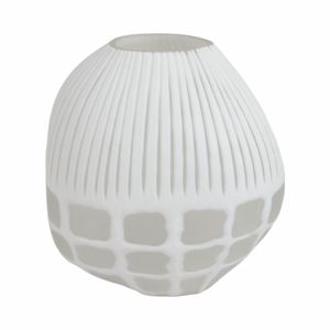 WOODSONWORTH WHITE GLASS VASE 11 (IN) 5