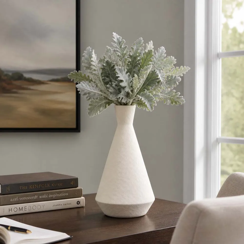 ENSLEYCROSS WHITE VASE 14 (IN)