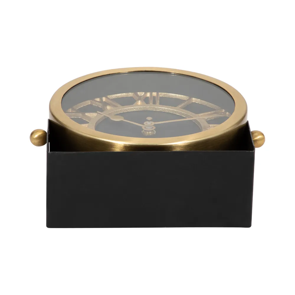 GLASTONLEY BLACK CLOCK 7 (IN)