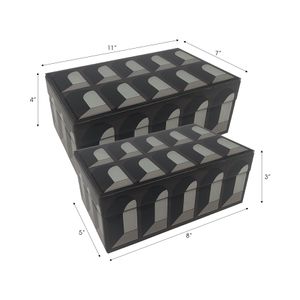 GROVERRIDGE SET OF 2 BLACK BOXES 4 (IN) 10