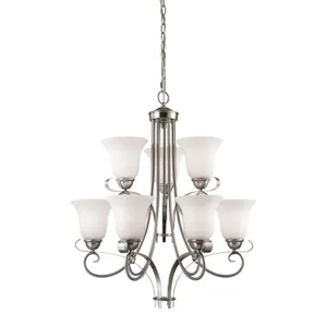 Brighton 25'' Wide 9-Light Chandelier - Brushed Nickel 1