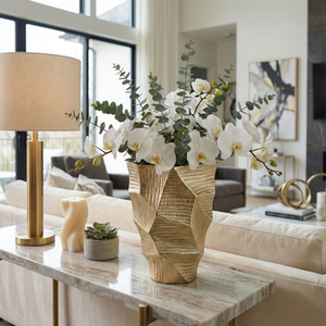 HARLANLEY GOLD VASE 9 (IN) 13