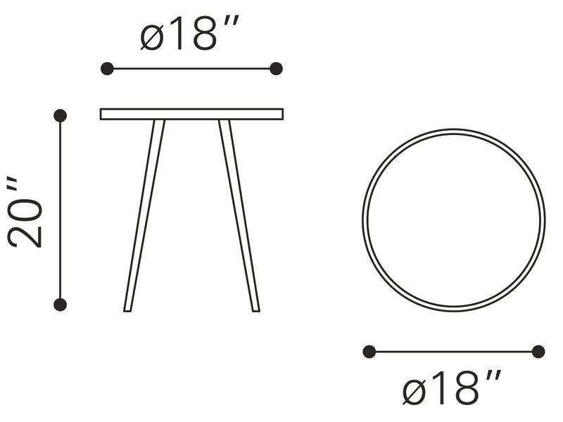 Particle Side Table Gold & Black 9