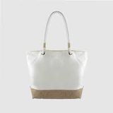 WHITE HIP BAG W ROPE STRAP & JUTE - ANCHOR - NAVY 1