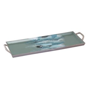 Spindrift Tray - Set of 2 Seafoam Green Enamel 2