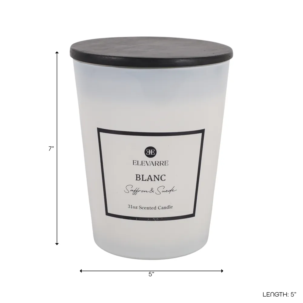 ROWANSTONE BLANC SAFFRON & SUEDE CANDLE 7 (IN)