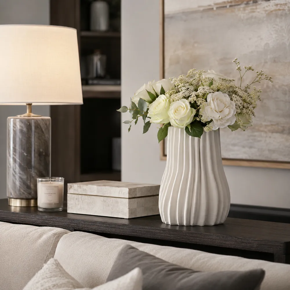 FIONAGROVE IVORY VASE 12 (IN)