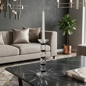 DALEYBROOK CLEAR CANDLE HOLDER 12 (IN) 2