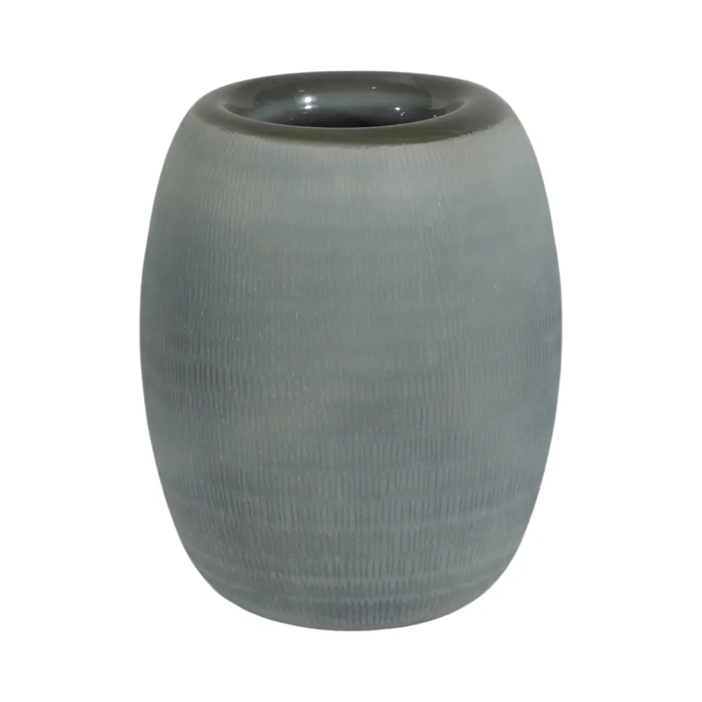 LUKELEY BLUE GLASS VASE 12 (IN)
