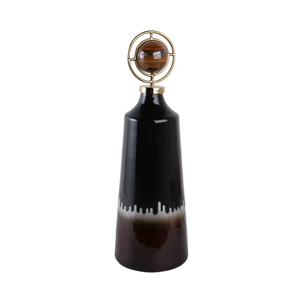 GRAYDONWIND BROWN GLASS VASE 23 (IN)