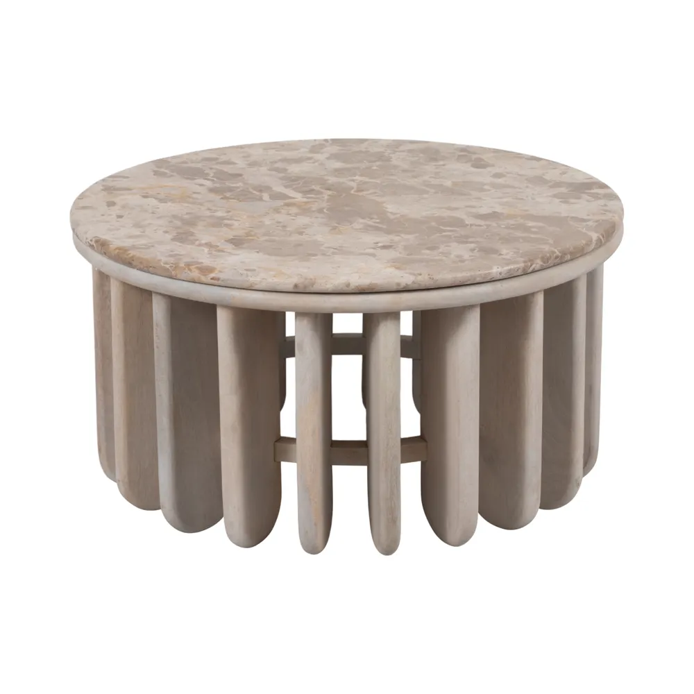 HILTONOAK WHITE COFFEE TABLE 16 (IN)