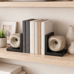 LYNNPARK SET OF 2 BROWN BOOKENDS 6 (IN) 9