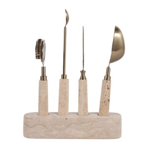 HEMMINGGATE SET OF 4 CREAM BAR ACCESSORIES 12 (IN) 6