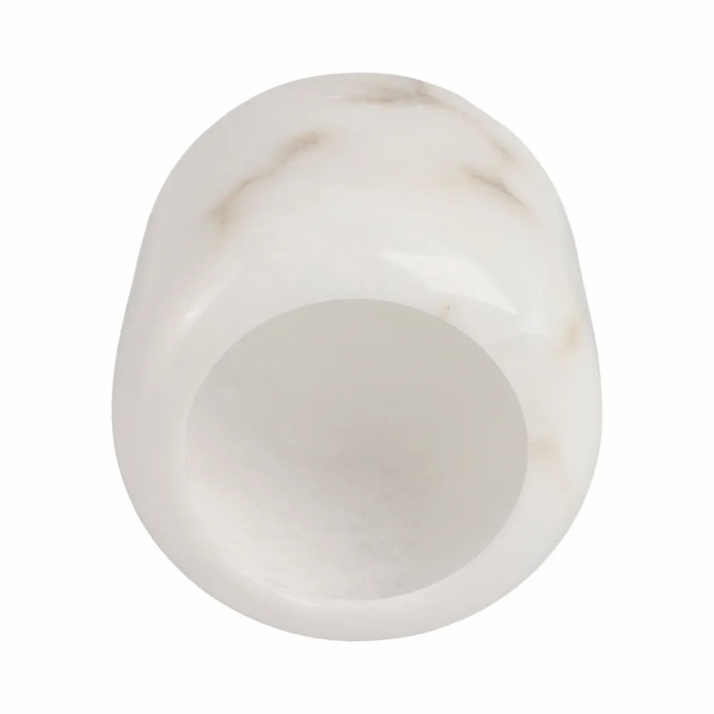 ALCOTTWELL WHITE VASE 8 (IN)