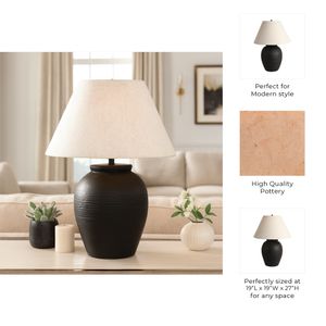 DARRENWAY BLACK LAMP 27 (IN) 8