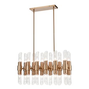 Carisbrooke 28.75'' Wide 24-Light Linear Chandelier - Burnished Brass 1