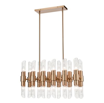 Carisbrooke 28.75″ Wide 24-Light Linear Chandelier - Burnished Brass