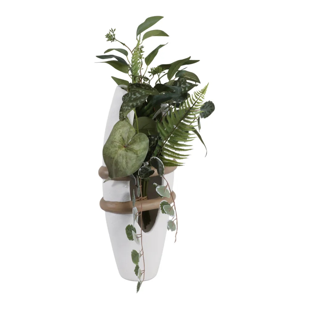 LUKETON WHITE VASE 18 (IN)
