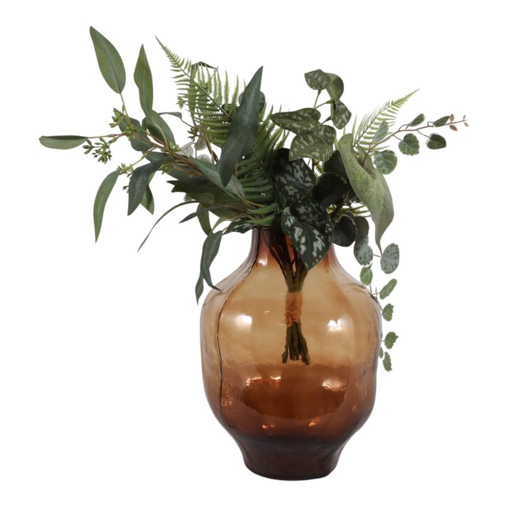 SARAHCLIFF BROWN GLASS VASE 13 (IN)