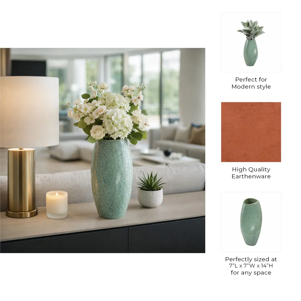 HAMMONDWORTH GREEN VASE 14 (IN)